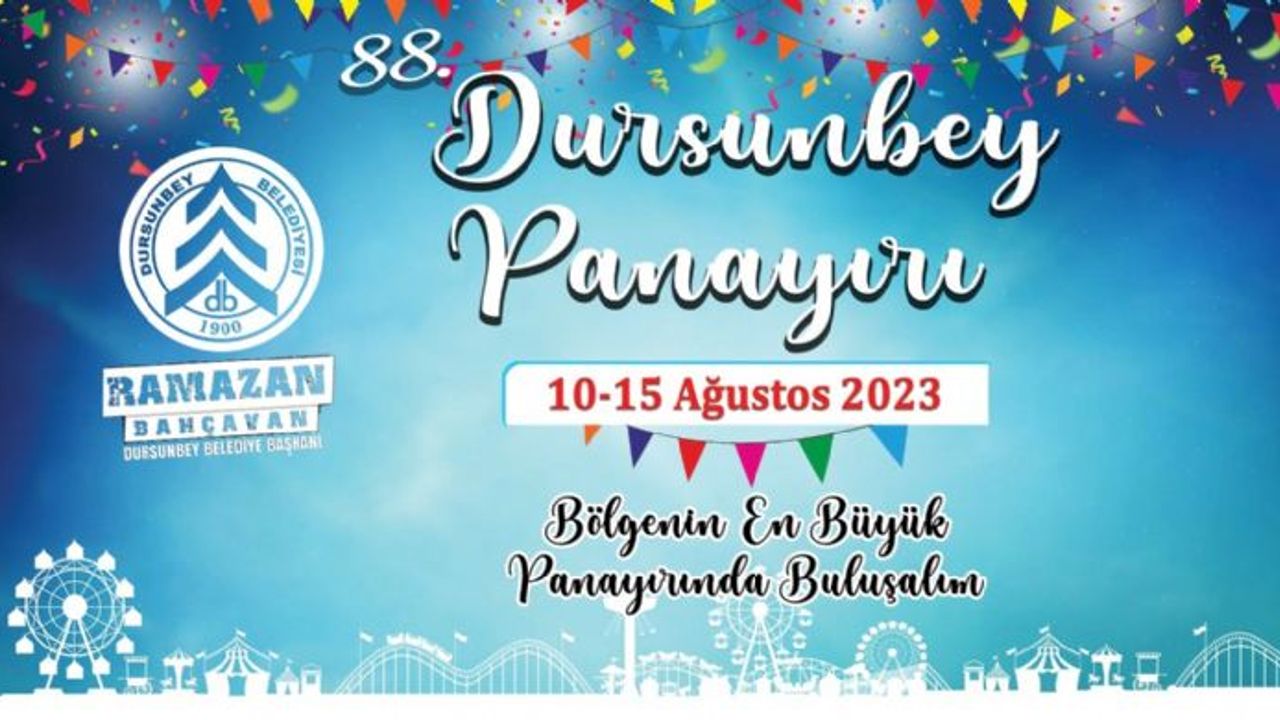 88. Dursunbey Panayırı 10 Ağustos'ta Başlayacak