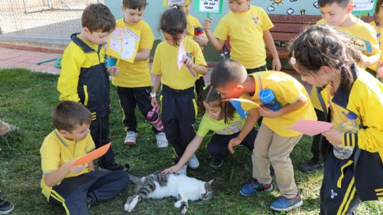 Muğla'da minikler bakım evinde can dostlarıyla buluştu