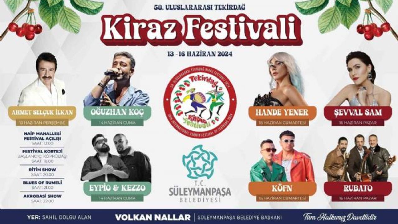Kiraz Festivali sanatçıları belli oldu