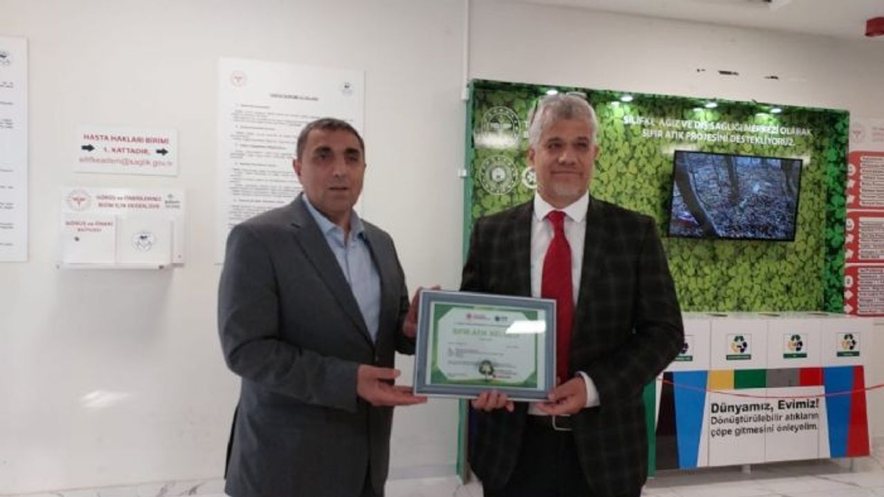 Silifke Ağız ve Diş Sağlığı Merkezi, sıfır atık belgesi aldı