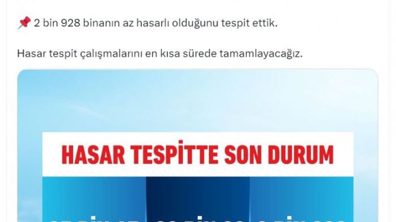 Bakan Kurum: İstanbul'da 2 bin 928 bina az hasarlı