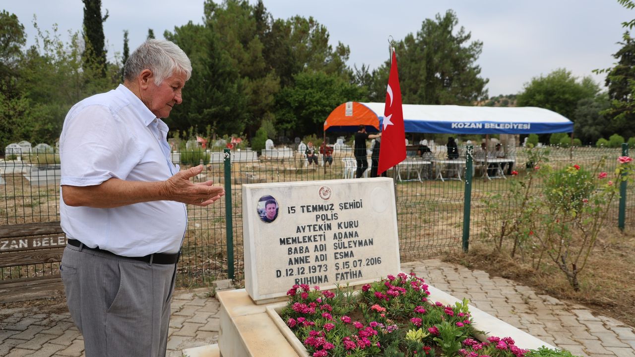 15 Temmuz Şehidi Aytekin Kuru, Kozan’daki Kabri Başında Dualarla Anıldı