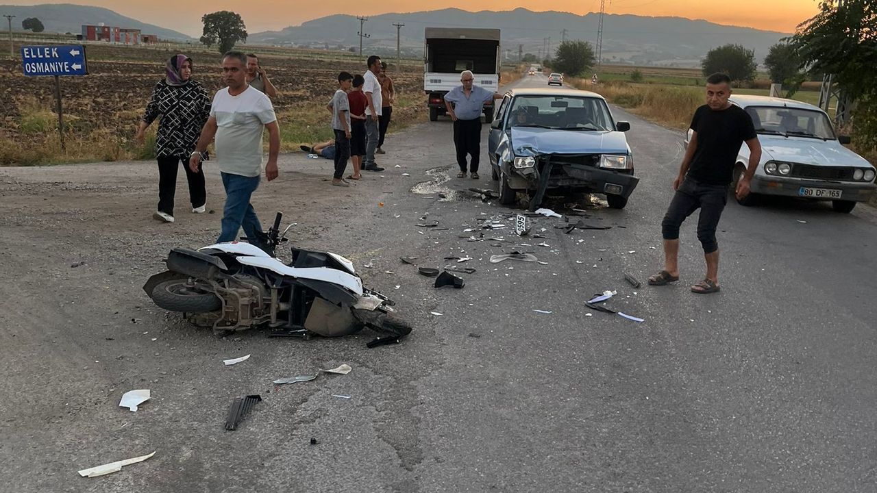 Düziçi’nde Otomobil ile Motosiklet Çarpıştı: 3 Yaralı