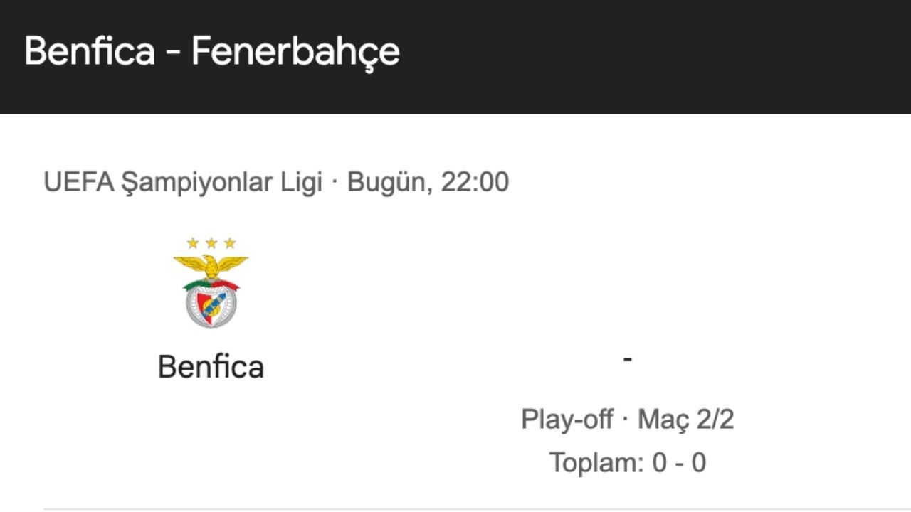 Benfica-Fenerbahçe Maçı Şifresiz Hangi Kanalda, Saat Kaçta? (27 Ağustos)