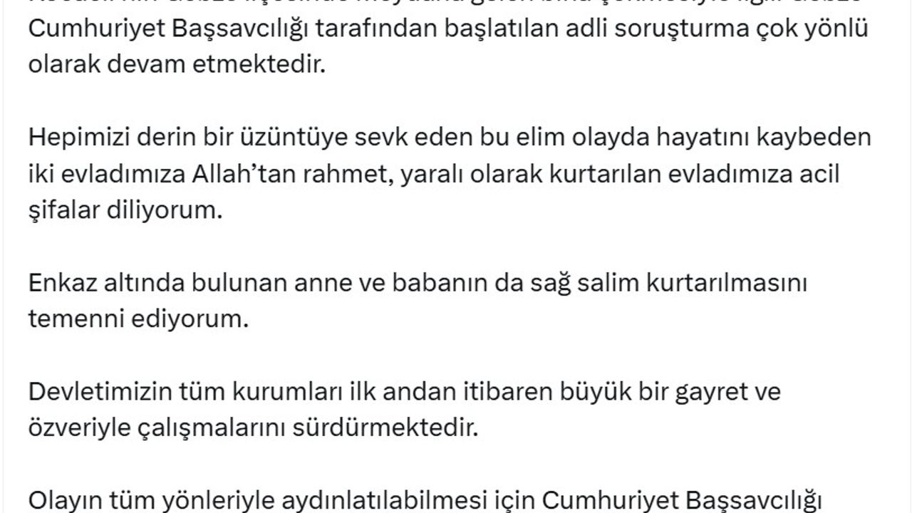 Bakan Tunç: “Bilirkişi Heyeti Görevlendirildi”