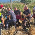 Dere yatağına uçan motosikletin sürücüsü yaralandı