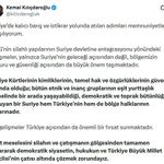 Kılıçdaroğlu'ndan Suriye’de kalıcı barış ile ilgili yorum