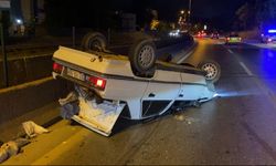 Kartal’da Takla Atan Otomobilde 2 Kişi Yaralandı