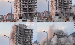 15 Katlı Bina Yıkılırken Çöktü: O Anlar Kamerada