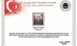 Şehit Hüseyin Günay’ın cenazesinin Mersin’e getirilecek