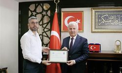 Müftü Yığman Başarı Belgesi Alan Personeli Makamında Kabul Etti