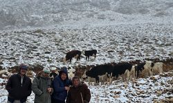 Komşu Şehrin Yüksek Kesimlerine Kar Yağdı