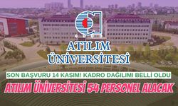 Atılım Üniversitesi 54 Personel Alacak: Son Başvuru 14 Kasım! Kadro Dağılımı Belli Oldu