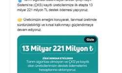 Zirai Dondan Etkilenen Üreticilere 13 Milyar 221 Milyon Lira Destek