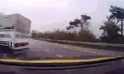 Bir Anda Önüne Kamyonet Kırdı, Saniyeler İçinde Faciayı Önledi!