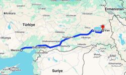 Mersin Van Arası Kaç Km?
