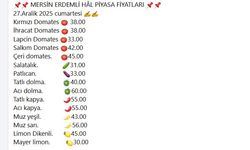 Mersin Erdemli Halinde Sebze ve Meyve Fiyatları Güncellendi