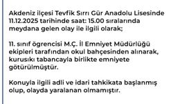 Okula Silahla Gelen Öğrenci Gözaltına Alındı