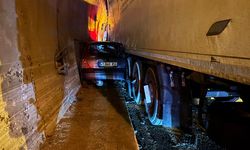 Otomobil, Duvarla Tır Arasında Sıkıştı: TEM’de Ulaşım Aksadı