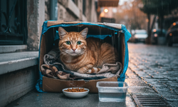 Mersin’de Soğuk ve Yağışlı Havada Sokak Hayvanları Unutulmadı