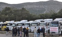 Silifke'de Kamyoncular Taşeron Firmalara Tepki Gösterdi