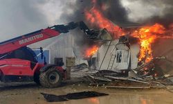 İnşaat İşçilerin Kaldığı Konteyner Yatakhanede Yangın Çıktı