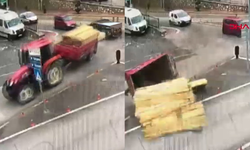 Römork Devrilme Anı Güvenlik Kamerasında