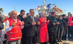 21. İyilik Gemisi Mersin'den Gazze'ye Dualarla Uğurlandı