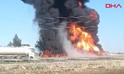 Şanlıurfa'da devrilen yakıt yüklü TIR yandI