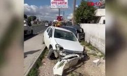 Okuldaki çocuklarına yemek götürdüğü sırada kaza geçirdi