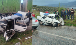 Manisa’da otomobil ile TIR çarpıştı: 3 yaralı