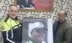 Tarsus'ta trafik polisine anlamlı sürpriz