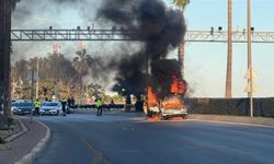 Seyir halindeyken çıkan yangın paniğe neden oldu