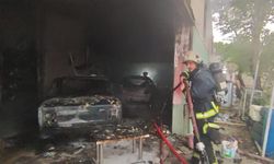 Oto boyama atölyesinde yangın çıktı: 2 iş yeri zarar gördü
