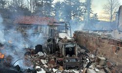 Çorum'da çıkan yangında ev ve traktör yandı