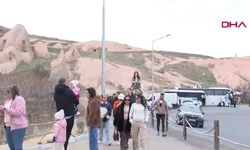 Kapadokya'da 'bayram tatili' yoğunluğu