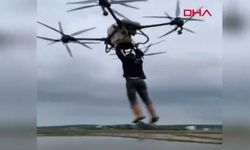 Çiftçi, dronla tarlanın karşı tarafına geçti