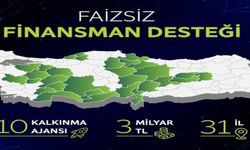 31 şehirde 3 milyar TL’lik faizsiz finansman desteği