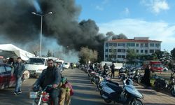 Kilis'te STK'ya ait prefabrikte yangın