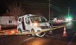 Niğde’de hafif ticari araç elektrik direğine çarptı