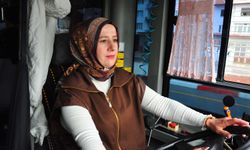 Soma'nın ilk kadın otobüs şoförü oldu