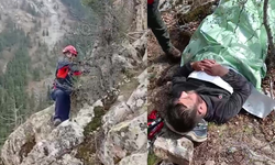 Yaylada mahsur kalan 2 kişi helikopterle kurtarıldı