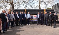 Erdemli’de üreticilere koruge boru desteği