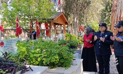 Şehit çocuklarından babalarına vefa ziyareti