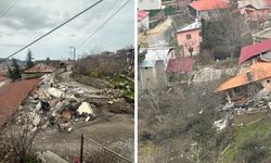 Heyelan bölgesi yerinde incelendi