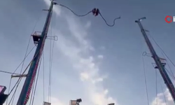 Lunaparkta dehşet anı: Dev sapanın halatı koptu