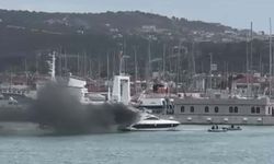 İzmir'de motoryat yangını