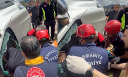 Osmaniye’de kontrolden çıkan pikap yan yattı: 2 yaralı