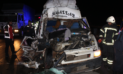 Tarım işçilerini taşıyan minibüs TIR’a arkadan çarptı: 12 yaralı