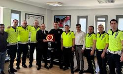 30 yıllık trafik polisi için veda programı düzenlendi